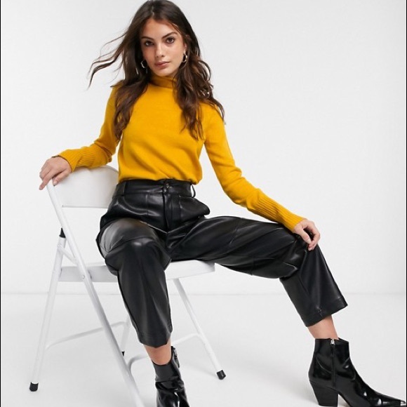 Something Navy Sweaters - Something Navy Turtleneck Pullover Yellow Sweater